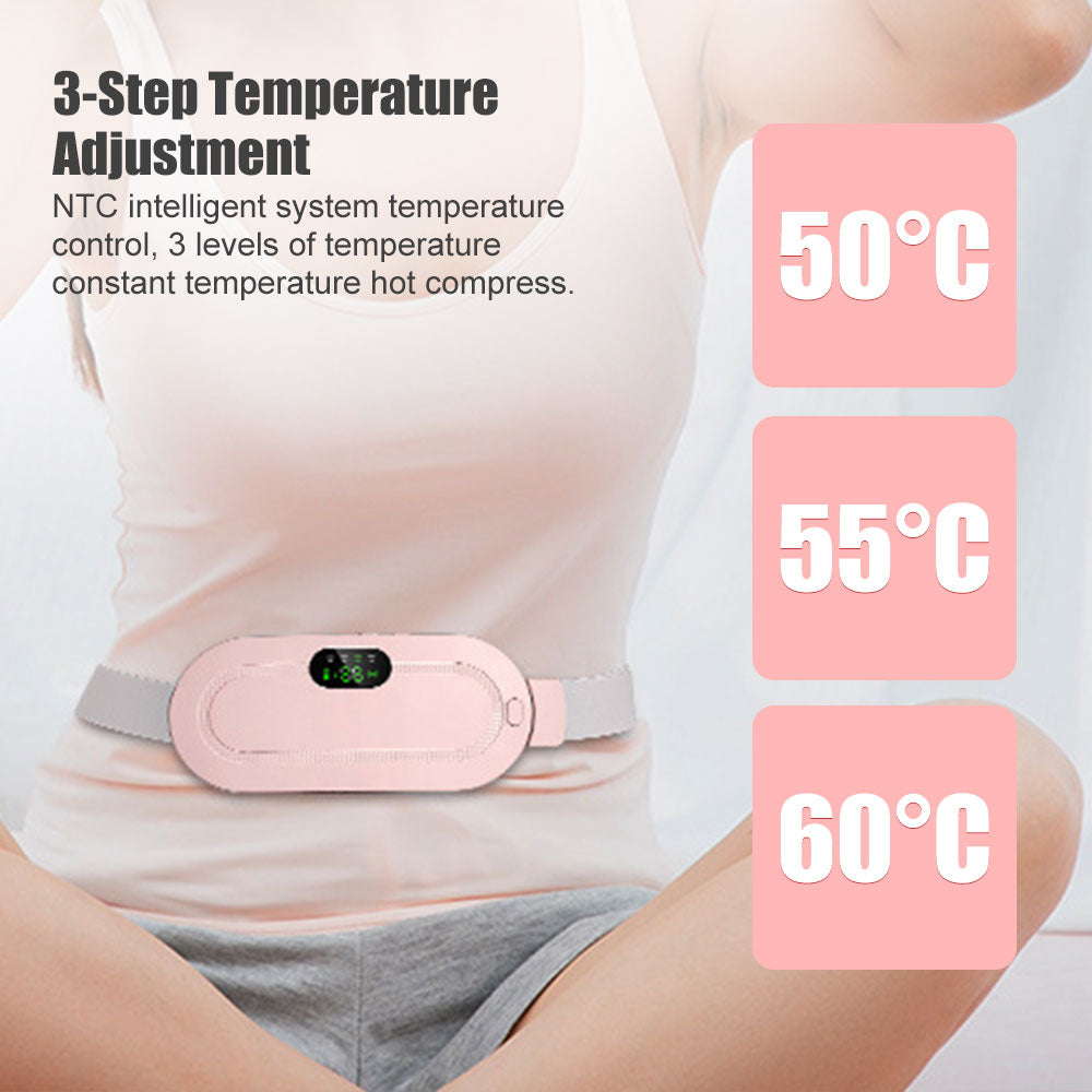 Cinturón para alivio del dolor menstrual. Almohadilla de calefacción portátil, Automasajeador.